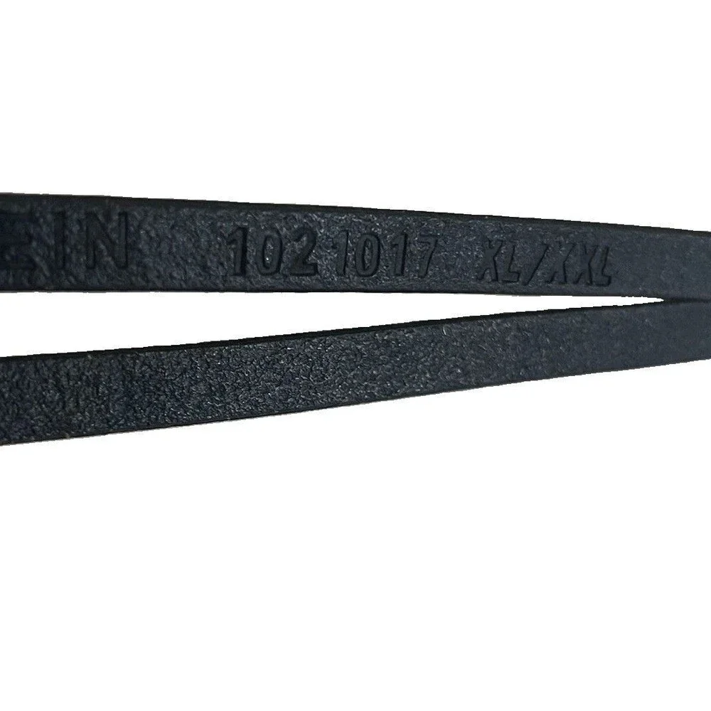 Anne Klein Fashion Belt Skinny Black Genuine Leather Silver Hook Buckle XL/XXL